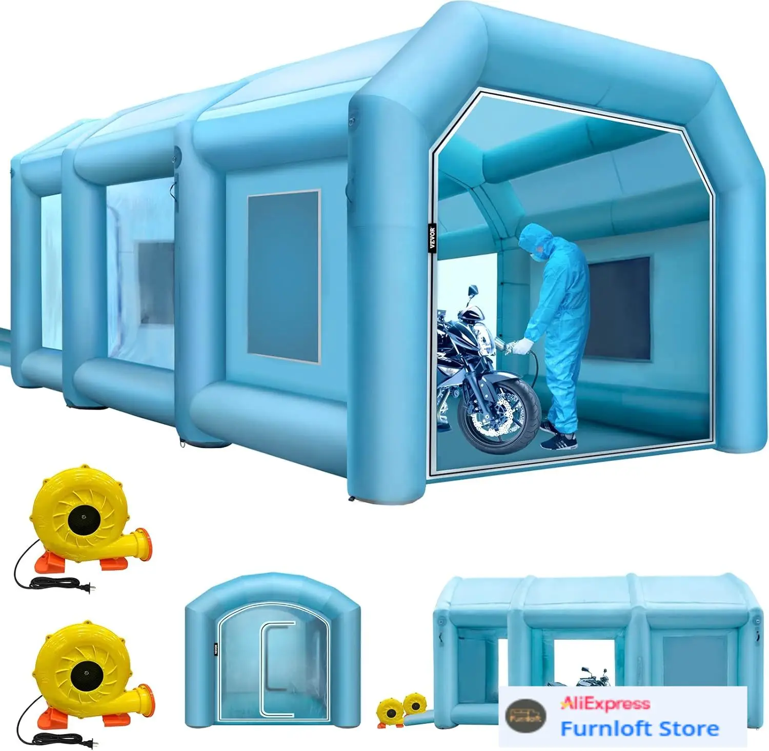Inflatable Paint Booth - كابينة طلاء قابلة للنفخ، مقاس 29.5×19.7×13
