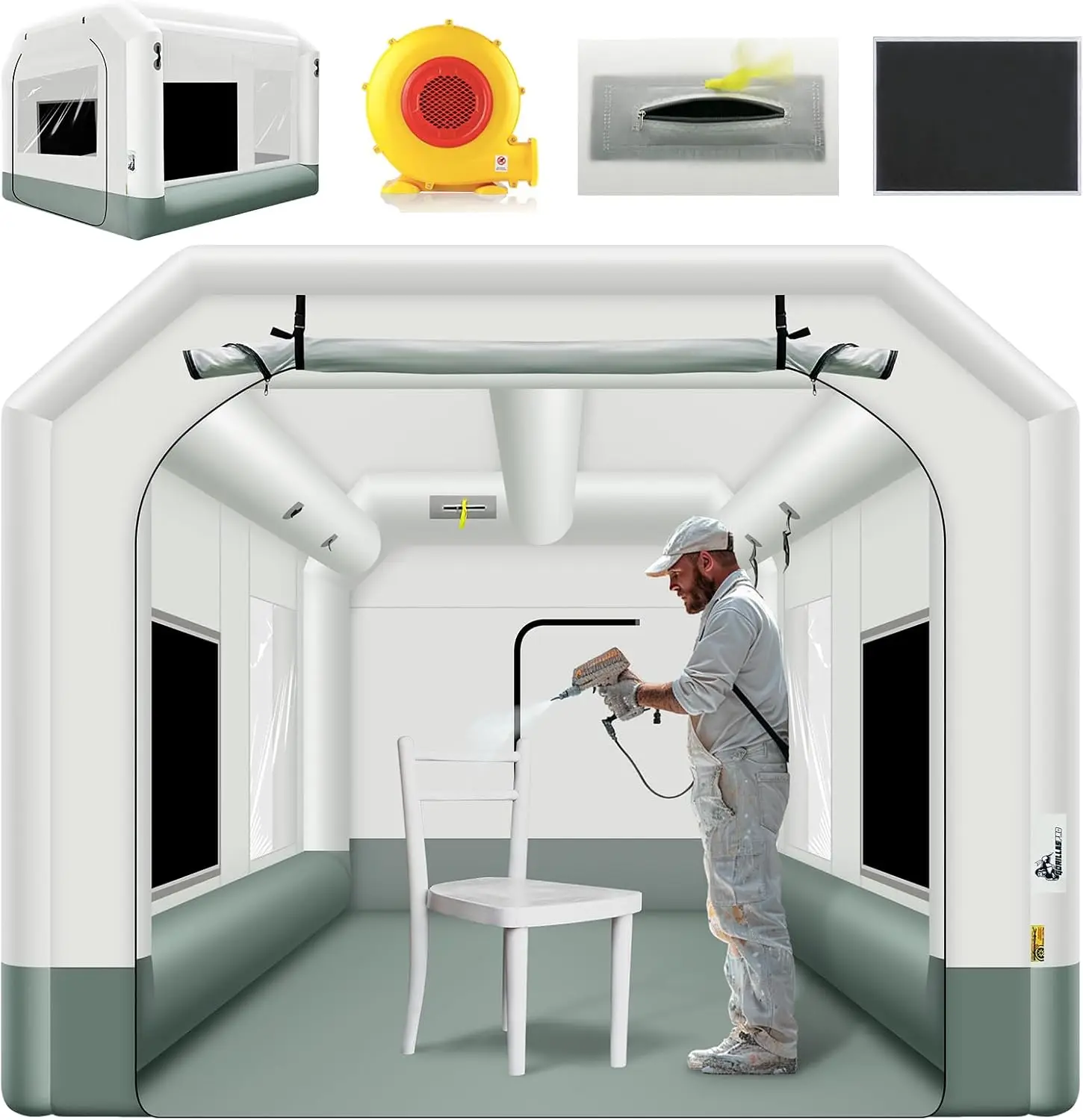 خيمة طلاء قابلة للنفخ مقاس 13× - مراجعة Inflatable Paint Booth وسعره