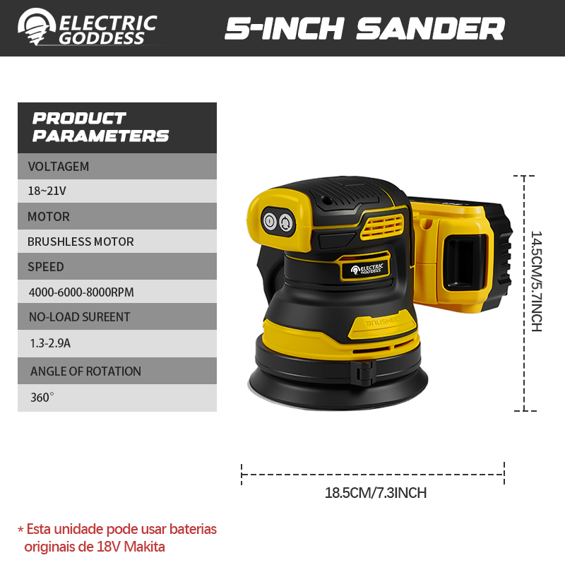 قرص ساندر كهربائي بدون فرش 800 - مراجعة Orbital Polisher Da وسعره