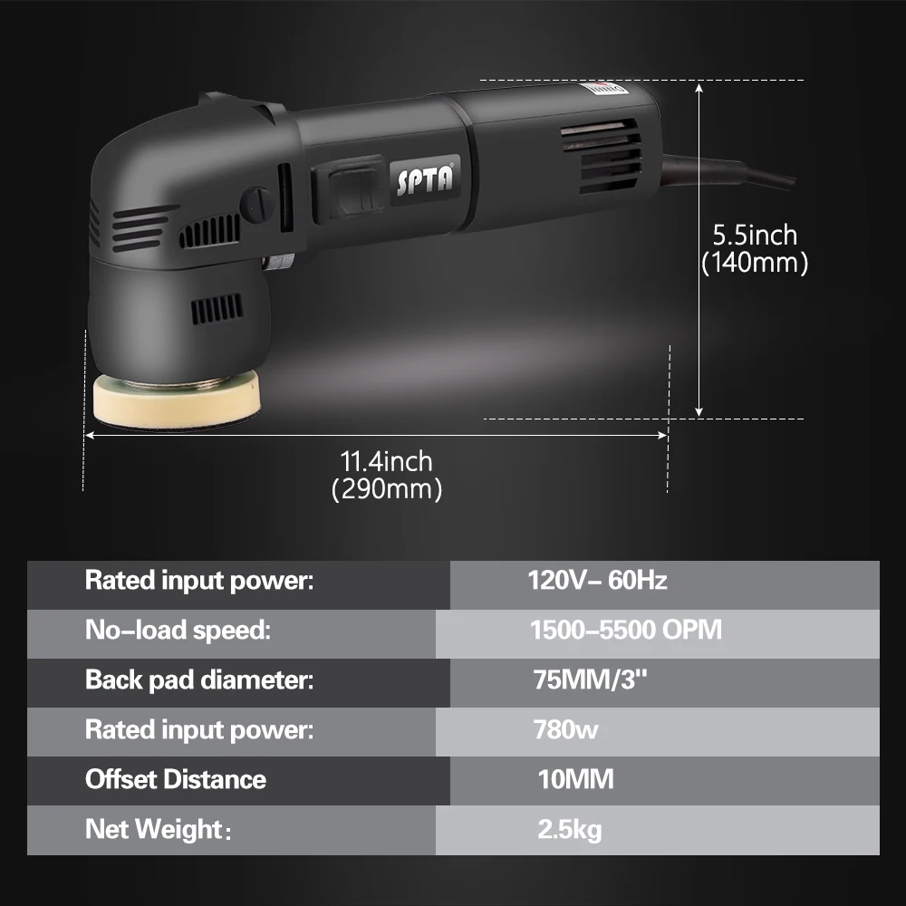ملمع سيارات مداري من SPTA مقاس - مراجعة Orbital Polisher Da وسعره