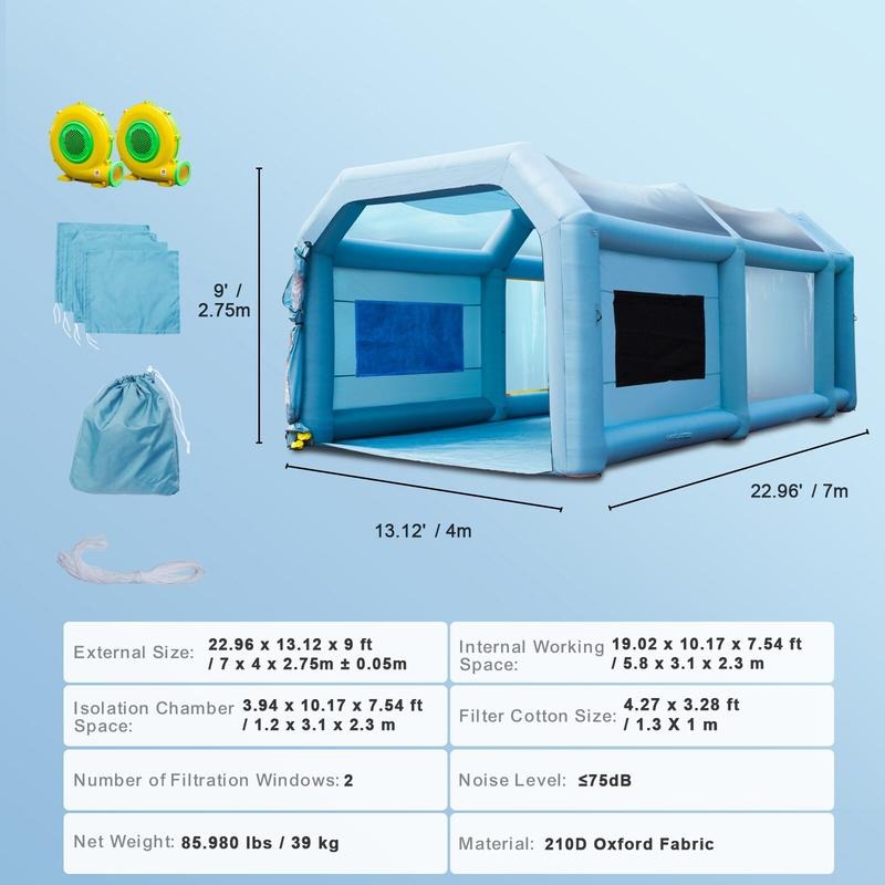 كابينة طلاء قابلة للنفخ، مقاس  - مراجعة Inflatable Paint Booth وسعره